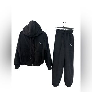 Black Hoodie and Jogger Set